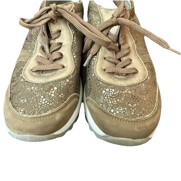 Waldlaufer Sneakers Women’s  Size UK 7 US 9.5 Beige Metallic Shoes Comfort - Picture 2 of 12